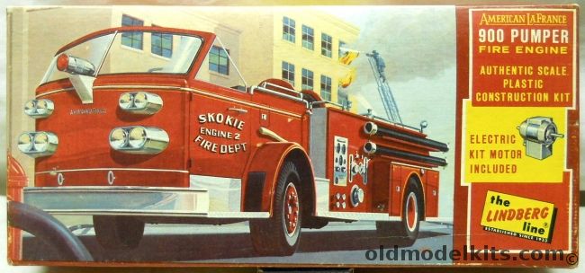 Lindberg 1/32 Motorized American Lafrance 900 Pumper Fire Truck, 646M-100 plastic model kit