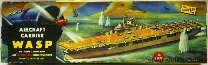 Lindberg 1/500 Aircraft Carrier USS Wasp CV-18 - Essex Class, 705-198 plastic model kit