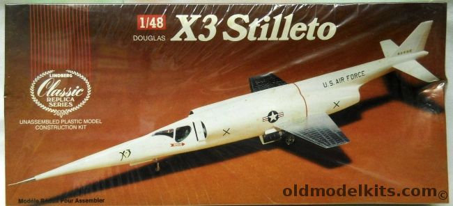 Lindberg 1/48 Douglas X-3 Stiletto - High Speed Research Aircraft, 70543 plastic model kit