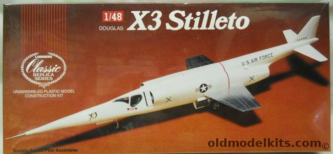 Lindberg 1/48 Douglas X-3 Stiletto - High Speed Research Aircraft, 543 plastic model kit
