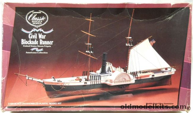 Lindberg 1/124 Civil War Blockade Runner - Harriett Lane / Cutter 'Lavinia' - ex Pyro, 715 plastic model kit