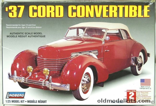 Lindberg 1/25 1937 Cord Convertible - (ex Pyro And Upgraded), 72323 plastic model kit