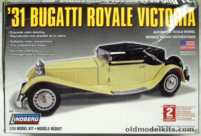 Lindberg 1/24 1931 Bugatti Royal Victoria, 72325 plastic model kit