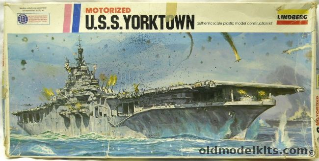 Lindberg 1/525 USS Yorktown Aircraft Carrier Motorized - Essex Class, 760M plastic model kit