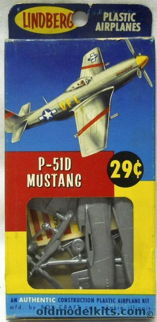 Lindberg 1/72 North American P-51D Mustang - Cellovision Boy Craft Issue, R409-29 plastic model kit