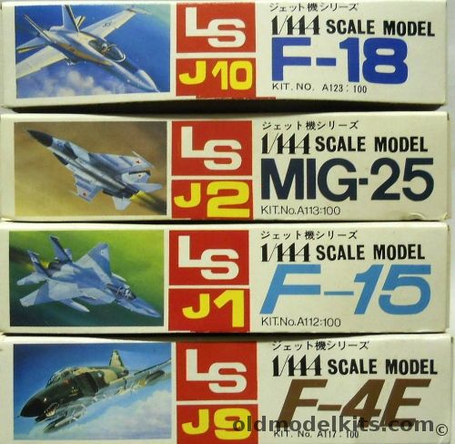 LS 1/144 F-18 Hornet / TWO Mig-25 Foxbat / TWO F-15 Eagle / F-4E Phantom II, J10 plastic model kit