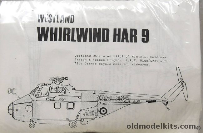 Maintrack 1/72 Whirlwind HAR 9 - RNAS Culdrose Search And Rescue Flight - Bagged plastic model kit