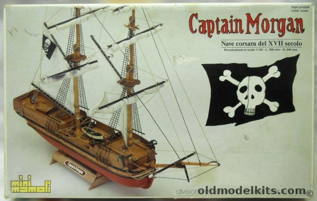 Mamoli 1/135 Captain Morgan Pirate Ship 17th Century, MM5 plastic model kit