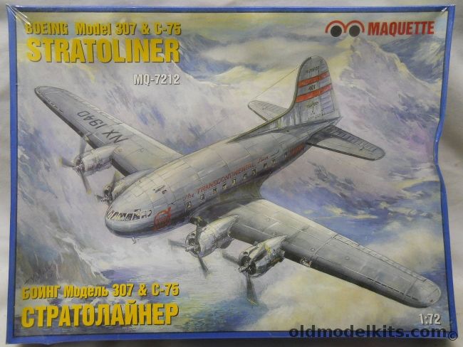 Maquette 1/72 Boeing Model 307 and C-75 Stratoliner - TWA / Pan Am / USAF, MQ-7212 plastic model kit