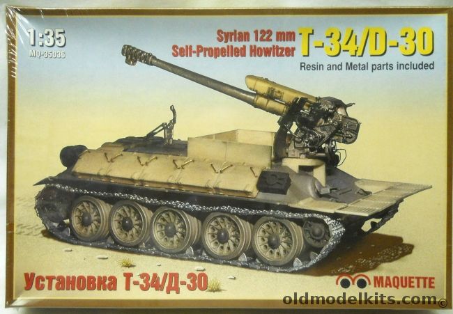 Maquette 1/35 T-34/D-30 Syrian 122mm Self-Propelled Howitzer - (T34D30), MQ35036 plastic model kit