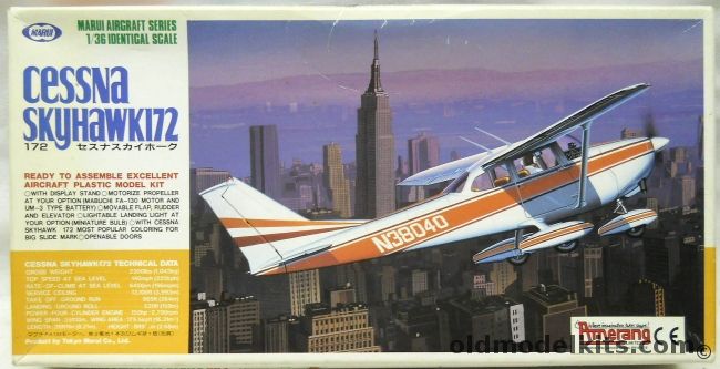 Marui 1/36 Cessna Skyhawk 172 - Motorized with Working Landing Light, MT59-MP1 plastic model kit