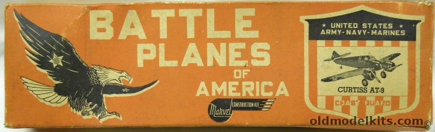Marvel 1/48 Curtiss AT-9 - Battle Planes Of America Series - US Marines - Solid Wood Aircraft plastic model kit