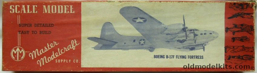 Master Modelcraft Supply Co Boeing B-17F Flying Fortress - 12.5 Inch Wingspan plastic model kit