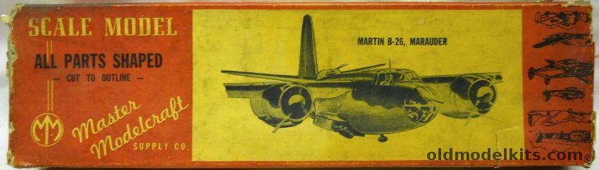 Master Modelcraft Supply Co 1/52 Martin B-26 Marauder - 15 Inch Wingspan plastic model kit