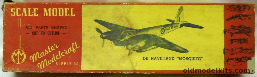 Master Modelcraft Supply Co 1/44 De Havilland Mosquito - 14.5 Inch Wingspan plastic model kit