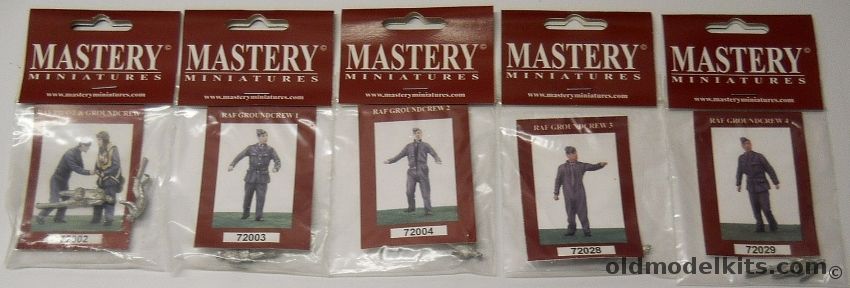 Mastery Miniatures 1/72 RAF Pilot And Groundcrew / RAF Groundcrew 1 / RAF Groundcrew 2 / RAF Groundcrew 3 / RAF Groundcrew 4 - Bagged, 72002 plastic model kit