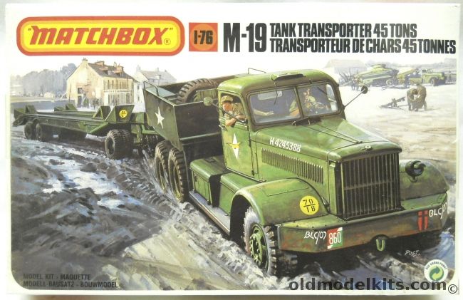 Matchbox 1/76 M-19 Tank Transporter 45 Tons With Trailer, 40174 plastic model kit