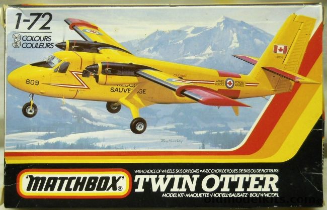 Matchbox 1/72 DH-6C Twin Otter - Floats or Gear - RCAF or Aurigny Air Service Ltd, PK-127 plastic model kit