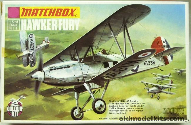 Matchbox 1/72 Hawker Fury I - RAF or Yugoslav, PK-1 plastic model kit