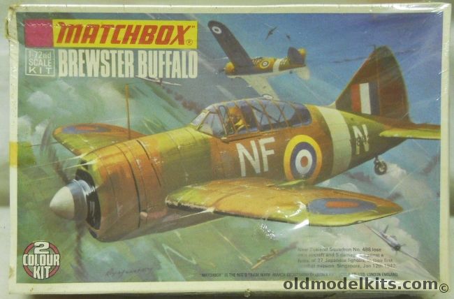 Matchbox 1/72 Brewster F2A Buffalo / B339D - New Zealand or Dutch East Indies Air Force, PK-24 plastic model kit