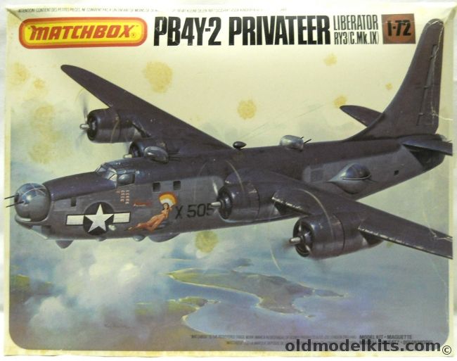 Matchbox 1/72 RY3 C.Mk.IX or PB4Y-2 Privateer Liberator - USA / French Navy / RAF - (PB4Y2), PK-606 plastic model kit