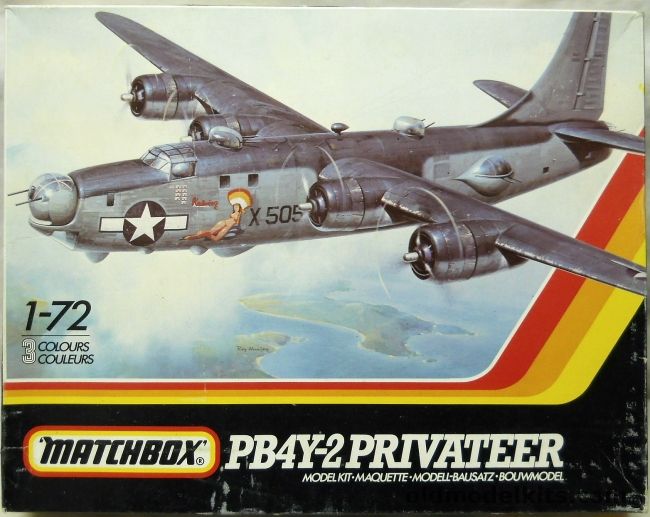 Matchbox 1/72 RY3 C.Mk.IX or PB4Y-2 Privateer Liberator - USA / French Navy / RAF - (PB4Y2), PK-606 plastic model kit