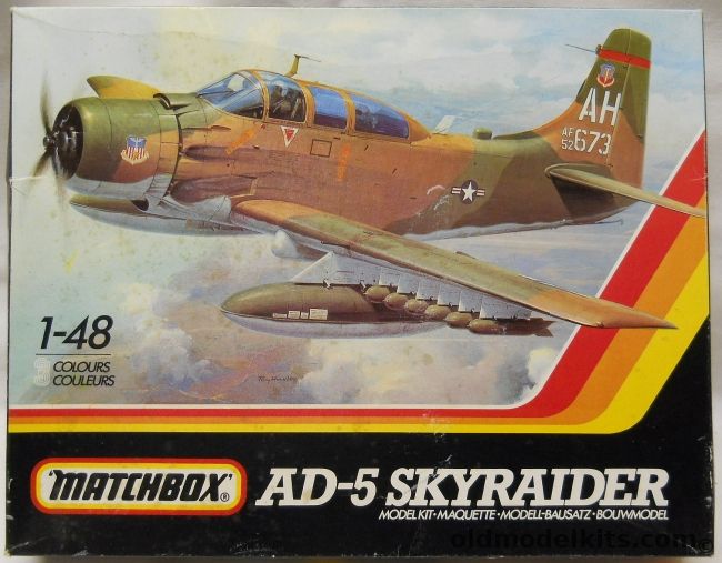 Matchbox 1/48 AD-5 Skyraider - A1-E or AD-5N (A-1G), PK-651 plastic model kit