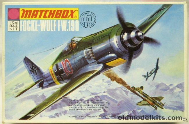 Matchbox 1/72 Focke-Wulf FW-190 - 111th Group JG 51 Russia or SG1 Crimea 1943, PK-6 plastic model kit