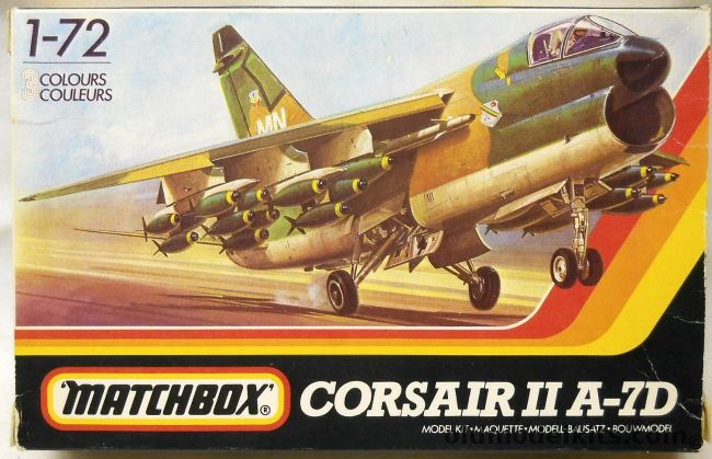 Matchbox 1/72 LTV A-7D Corsair II - 356 TFS Green Demons 354 TFW South Carolina 1972 or 357 TFS 'Licking Dragons' 355 TFW Arizona, PK-101 plastic model kit