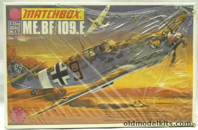 Matchbox 1/72 Bf-109 E-4 - 1/JG27 Derna Libya 1941 or Rumanian Air Force 1943 - (Bf109E4 Trop Or E-3), PK-17 plastic model kit