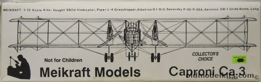 Meikraft Models 1/72 Caproni Ca-3 Italian WWI Bomber - (Ca3) plastic model kit