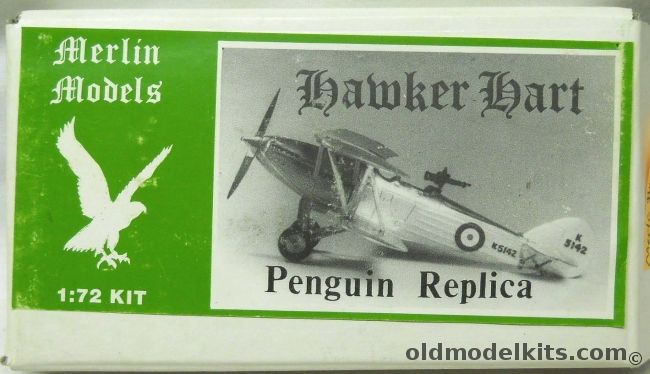 Merlin Models 1/72 Hawker Hart Frog Penguin Replica plastic model kit