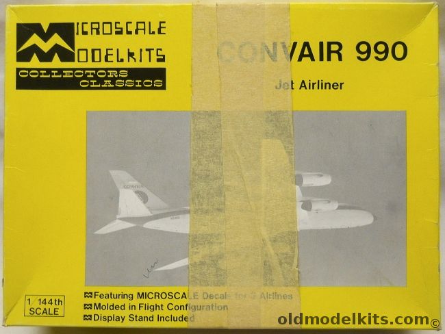 Microscale 1/144 Convair 990 - Alaska / Swissair / Northeast Decals, MS4-6 plastic model kit