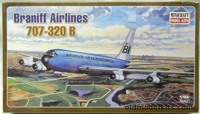 Minicraft 1/144 Braniff Boeing 707-320B - (707), 14502 plastic model kit