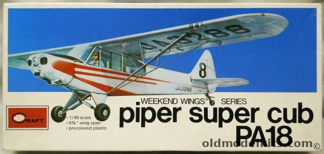 Minicraft 1/48 Piper Super Cub PA-18 - (ex Bandai), 1611 plastic model kit