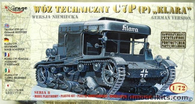 Mirage Hobby 1/72 C7P(p) Klara German Recovery Vehicle, 72892 plastic model kit