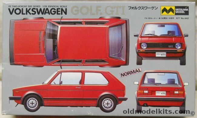 Mitsuwa 1/24 Volkswagen Golf GTI - Motorized With Working Headlights, 642 plastic model kit