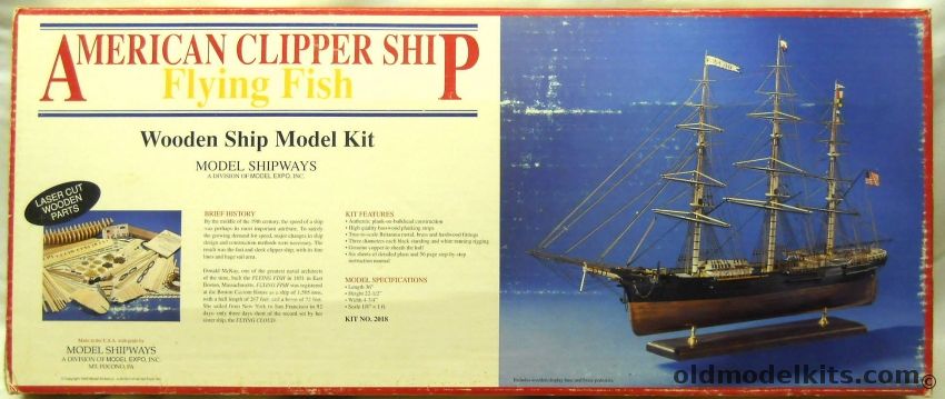 Model Shipways 1/96 American Clipper Ship Flying Fish - 36 Inches Long, 2018 plastic model kit