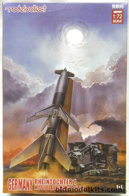 Modelcollect 1/72 Rheintochter 1 Missile And Launcher - German WWII Anti-Aircraft Missile, UA72072 plastic model kit