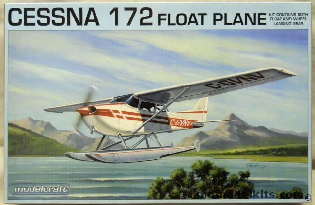 Modelcraft 1/48 Cessna 172 Skyhawk - Seaplane Or Landbased, 48004 plastic model kit