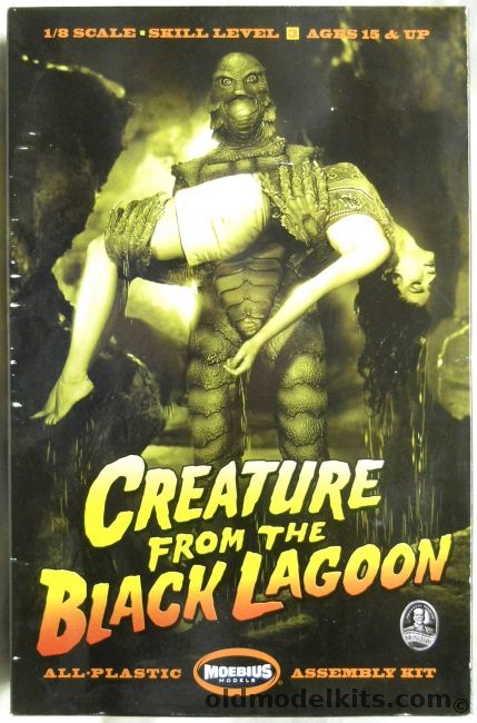 Moebius 1/8 Creature From the Black Lagoon  With Victim, 925 plastic model kit