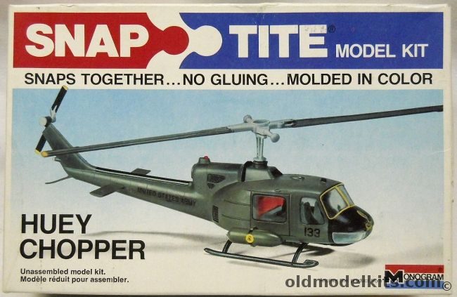 Monogram Huey Chopper - Bell UH-1, 1008 plastic model kit