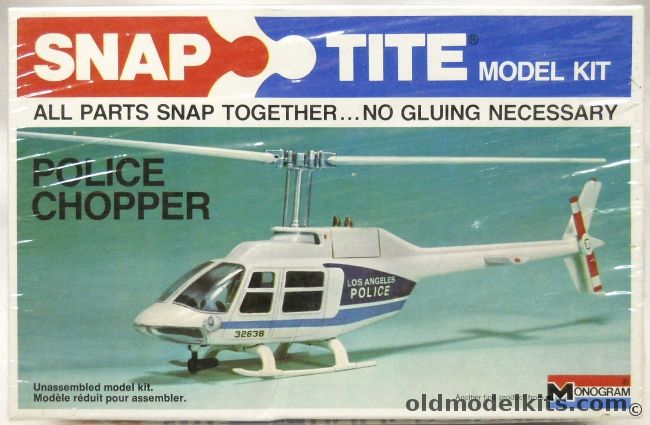 Monogram Police Chopper Bell JetRanger - (Jet Ranger), 1009 plastic model kit