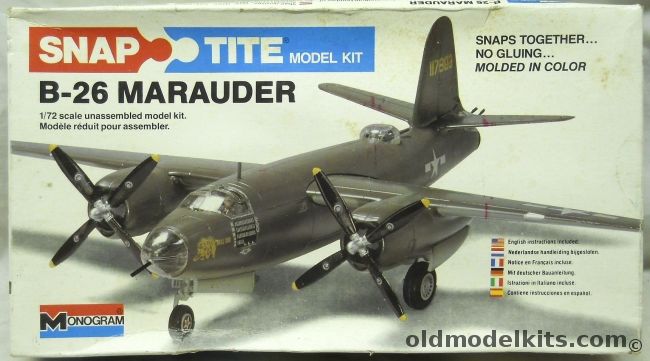 Monogram 1/72 Martin B-26 Marauder, 1101 plastic model kit