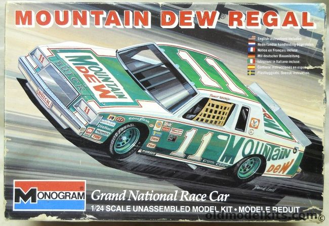 Monogram 1/24 Buick Mountain Dew Regal Grand National Race Car, 2204 plastic model kit