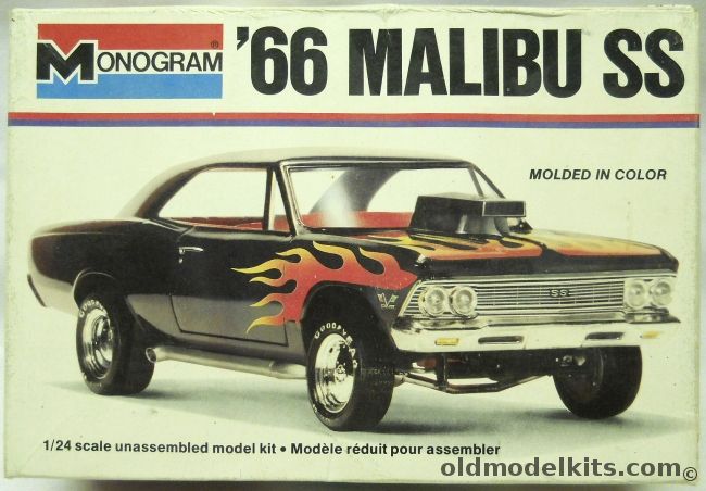 Monogram 1/24 1966 Chevrolet Malibu SS - Chevelle, 2219 plastic model kit