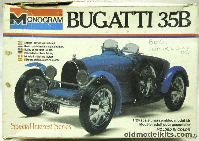 Monogram 1/24 Bugatti 35B Grand Prix Racer, 2234 plastic model kit