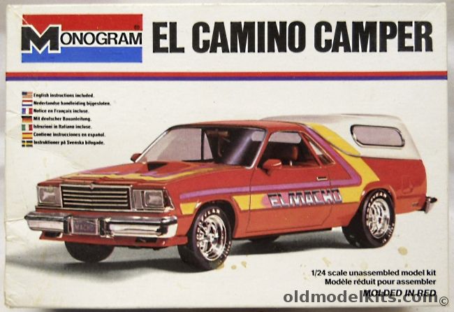 Monogram 1/24 Chevrolet El Camino Camper, 2252 plastic model kit