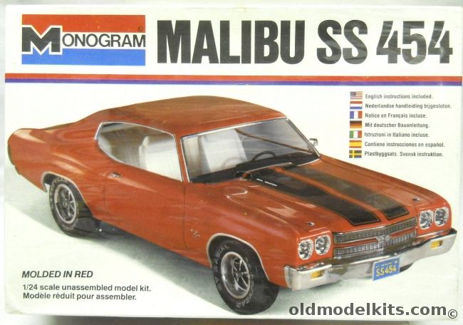 Monogram 1/24 1970 Chevrolet Malibu SS 454, 2268 plastic model kit