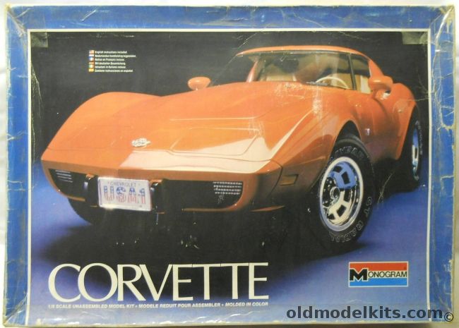 Monogram 1/8 1978 Chevrolet Corvette - With Indianapolis Pace Car Option, 2603 plastic model kit